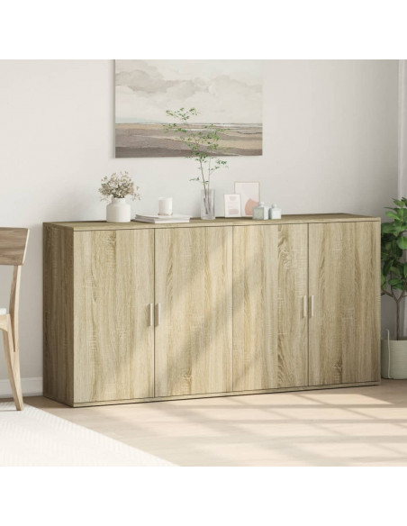 Credenze 2 pz Rovere Sonoma 79x38x80 cm in Legno Multistrato
