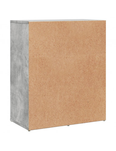 Credenze 2 pz Grigio Cemento 60x31x70 cm in Legno Multistrato