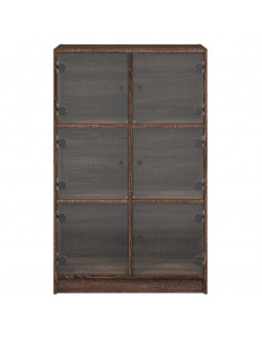 Credenza con Ante Rovere Marrone 68x37x109 cm Legno Multistrato 2