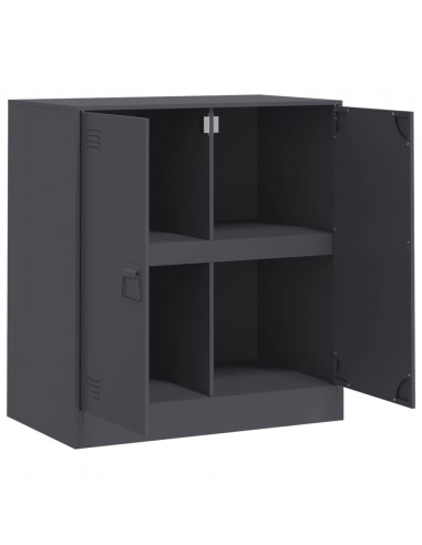 Credenza Antracite 67x39x73 cm in Acciaio