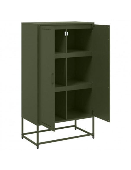 Credenza Verde Oliva 68,5x38,5x123,5 cm in Acciaio