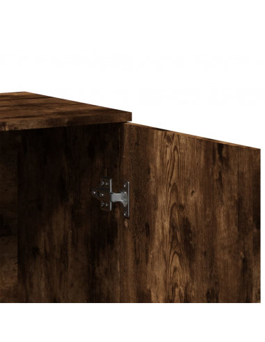 Credenza Rovere Fumo 79x38x80 cm in Legno Multistrato