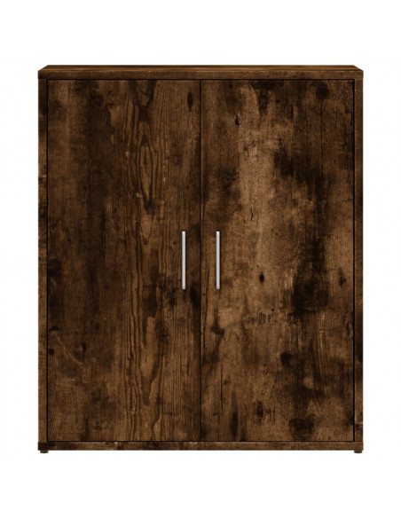 Credenze 2 pz Rovere Fumo 60x31x70 cm in Legno Multistrato