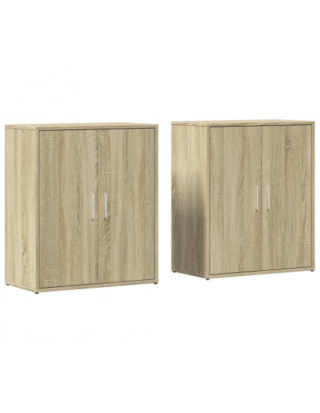Credenze 2 pz Rovere Sonoma 60x31x70 cm in Legno Multistrato