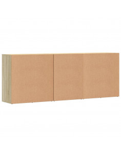 Credenze 3 pz Rovere Sonoma in Legno Multistrato 2