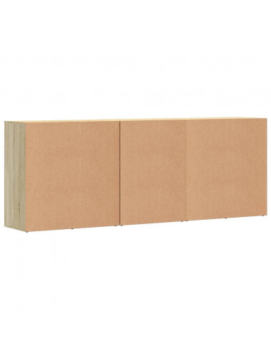 Credenze 3 pz Rovere Sonoma in Legno Multistrato