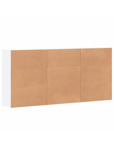 Credenze 3 pz Bianche 60x31x84 cm in Legno Multistrato