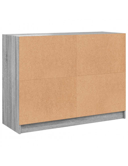 Credenza Grigio Sonoma 102x37x75,5 cm in Legno Multistrato