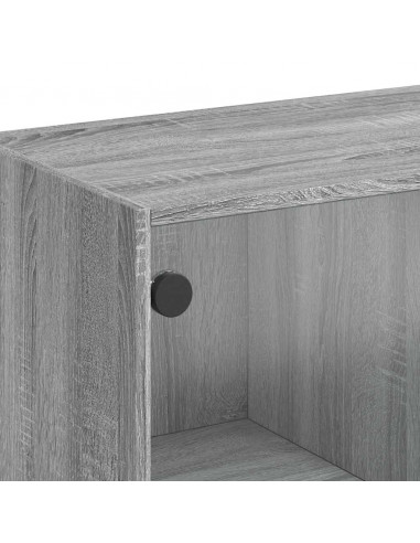 Credenza Grigio Sonoma 102x37x75,5 cm in Legno Multistrato