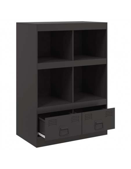 Credenza Nera 67x39x95 cm in Acciaio