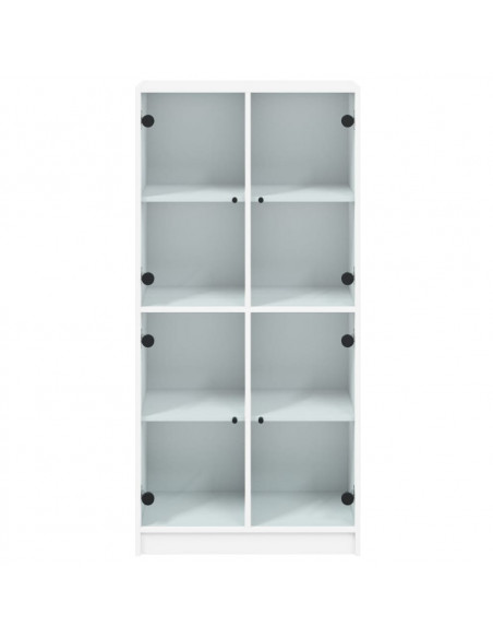 Credenza con Ante Bianca 68x37x142 cm Legno Multistrato