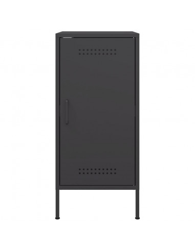 Credenze 2pz Nere 36x39x79 cm in Acciaio Laminato a Freddo