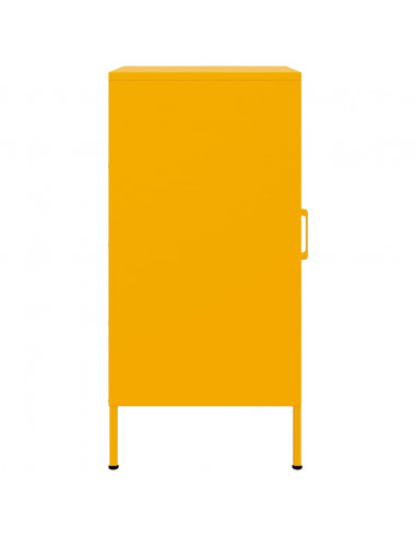 Credenza Giallo Senape 36x39x79 cm Acciaio Laminato a Freddo