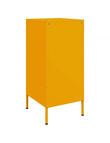 Credenza Giallo Senape 36x39x79 cm Acciaio Laminato a Freddo