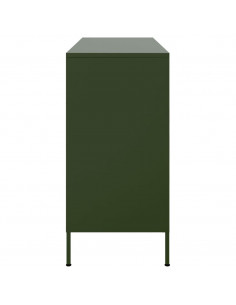 Credenza Verde Oliva 100,5x39x79cm in Acciaio Laminato a Freddo 2