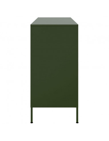 Credenza Verde Oliva 100,5x39x79 cm in Acciaio