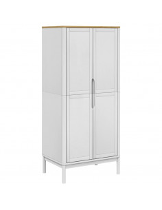 Armadio FLORO Bianco 77x53x171 cm in Legno Massello di Pino 2