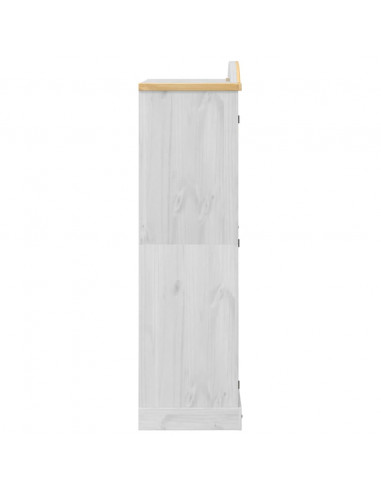 Armadio Corona Bianco 102x52x186 cm in Legno Massello di Pino