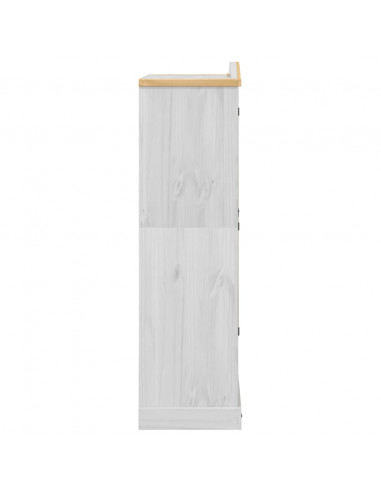 Armadio Corona Bianco 102x52x186 cm in Legno Massello di Pino