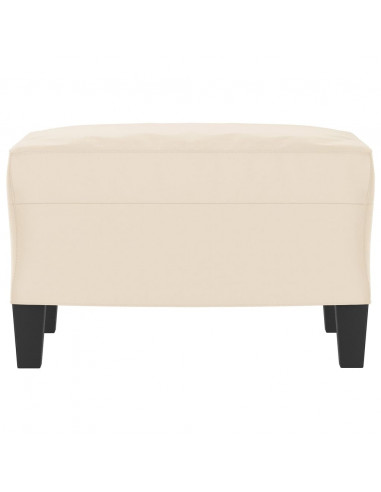 Poggiapiedi Beige 60x50x41 cm in Tessuto Microfibra