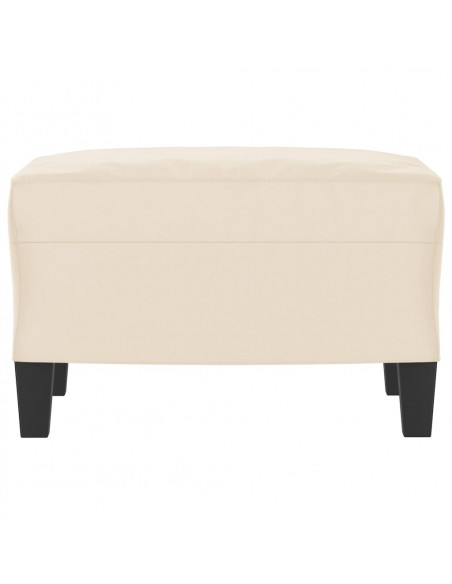 Poggiapiedi Beige 60x50x41 cm in Tessuto Microfibra