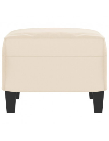 Poggiapiedi Beige 60x50x41 cm in Tessuto Microfibra