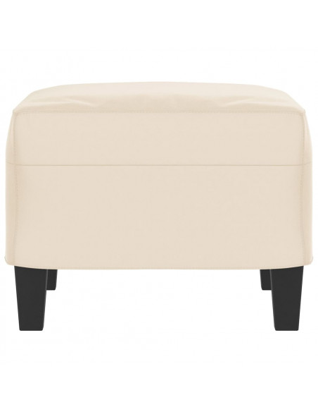 Poggiapiedi Beige 60x50x41 cm in Tessuto Microfibra