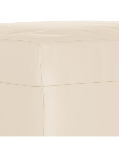 Poggiapiedi Beige 60x50x41 cm in Tessuto Microfibra