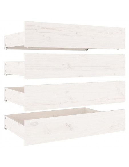 Giroletto con Cassetti Bianco 135x190 cm Double