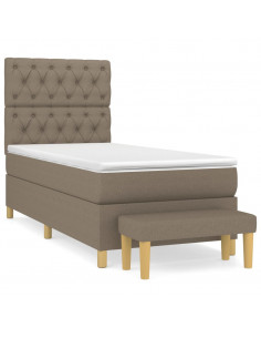 Giroletto a Molle con Materasso Tortora 80x200 cm inTessuto 2