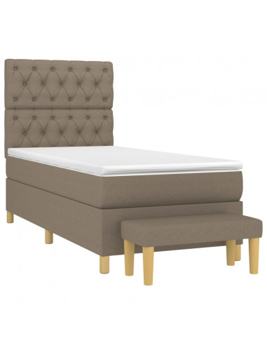 Giroletto a Molle con Materasso Tortora 80x200 cm inTessuto