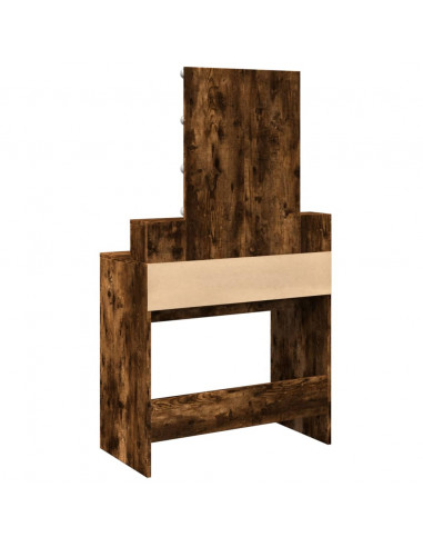 Toeletta con LED Rovere Fumo 80x41x144,5 cm