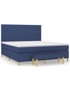 Giroletto a Molle con Materasso Blu 180x200 cm in Tessuto 2