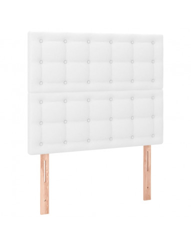 Giroletto a Molle con Materasso Bianco 100x200 cm in Similpelle