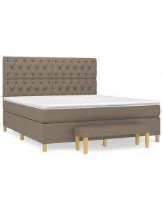 Giroletto a Molle con Materasso Tortora 160x200 cm in Tessuto 2