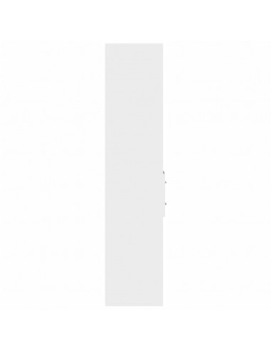 Credenza Bianca 30x42,5x185 cm in Legno Multistrato