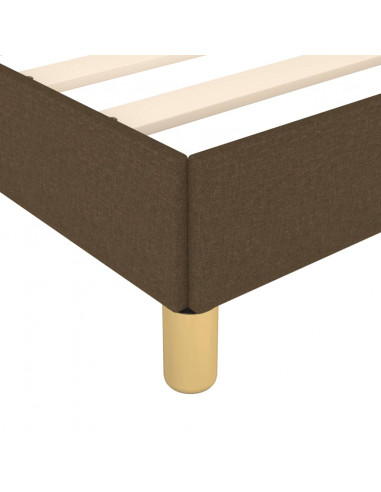 Giroletto con Testiera Marrone Scuro 90x200 cm in Tessuto