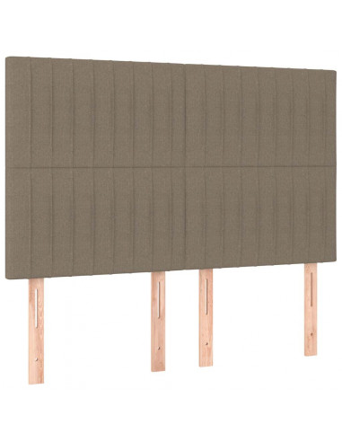 Giroletto a Molle con Materasso Tortora 140x190 cm in Tessuto