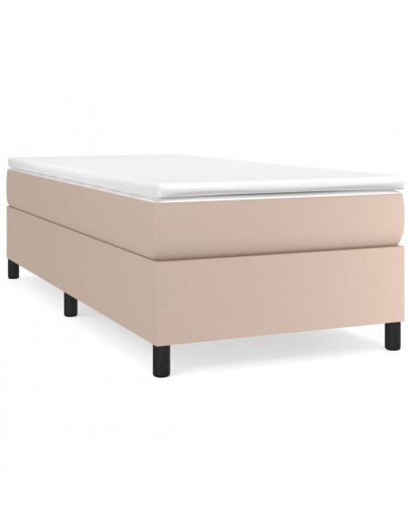 Giroletto a Molle con Materasso Cappuccino 100x200cm Similpelle