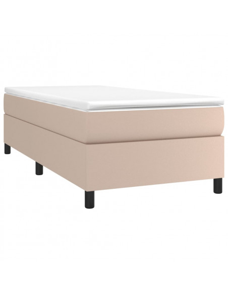 Giroletto a Molle con Materasso Cappuccino 100x200cm Similpelle