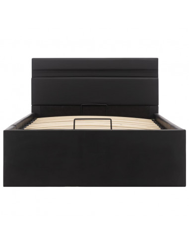 Giroletto Contenitore Idraulico LED Nero Similpelle 100x200 cm