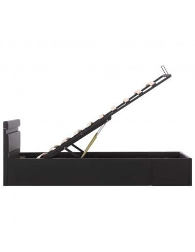 Giroletto Contenitore Idraulico LED Nero Similpelle 100x200 cm