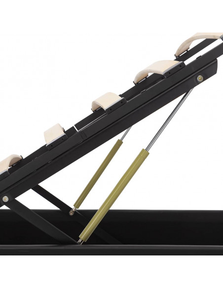 Giroletto Contenitore Idraulico LED Nero Similpelle 100x200 cm
