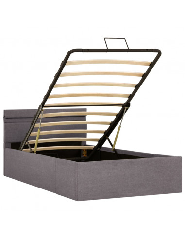 Giroletto Idraulico Contenitore e LED Tortora Tessuto 90x200 cm
