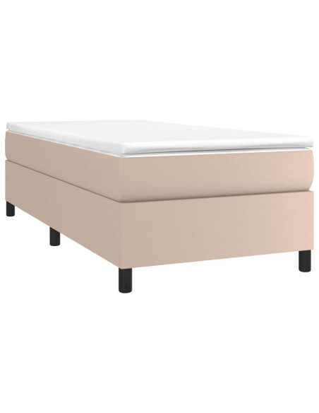 Giroletto a Molle con Materasso Cappuccino 90x190 cm Similpelle