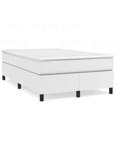 Giroletto a Molle con Materasso Bianco 120x200 cm in Similpelle