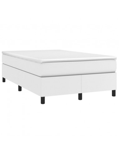 Giroletto a Molle con Materasso Bianco 120x200 cm in Similpelle