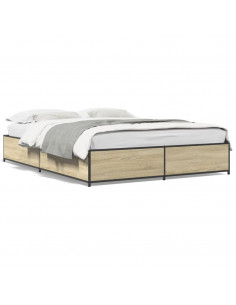 Giroletto Rovere Sonoma 140x200 cm in Legno Multistrato Metallo 2