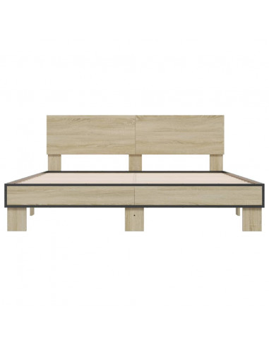 Giroletto Rovere Sonoma 160x200 cm in Legno Multistrato Metallo