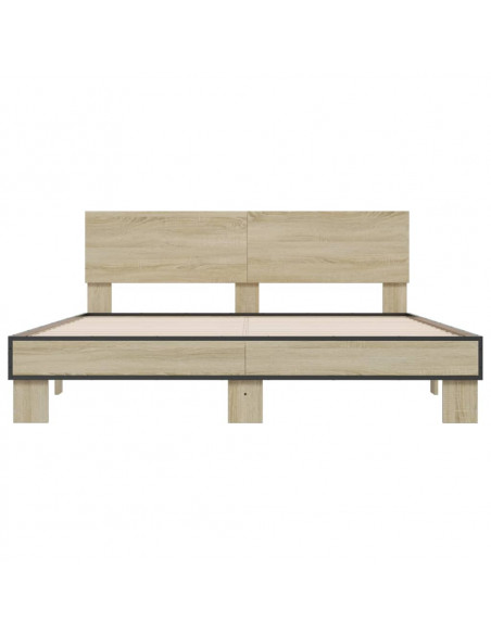 Giroletto Rovere Sonoma 160x200 cm in Legno Multistrato Metallo